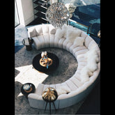 Trueliving Luxurious Seven Seater Sofa Linen Finish 1.77D x 3.6W x 0.84H Meters